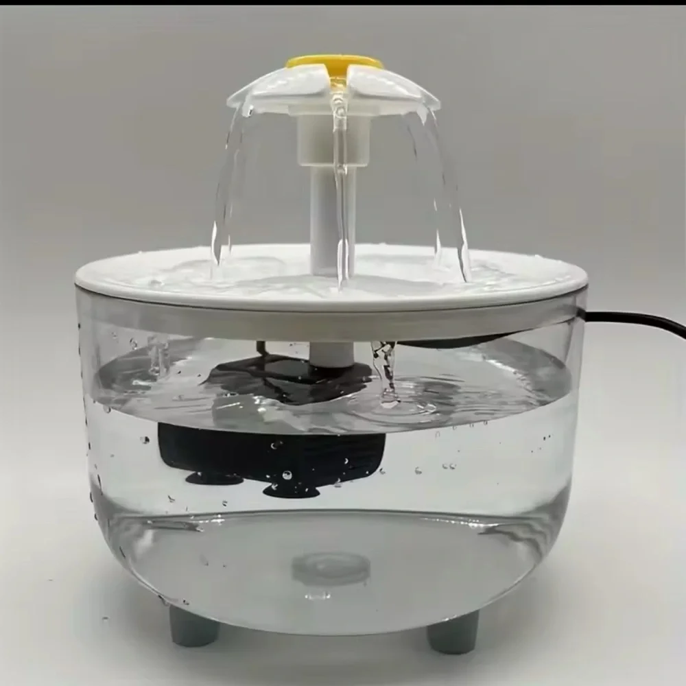 White and Yellow Pet Water Fountain